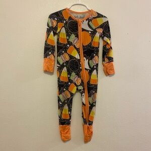 Bamboo Halloween Candy Corn Kids Footie Pajamas